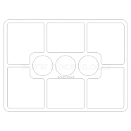 Rectangle 9 Pocket Acrylic Tray Router Templates for Woodworking, DIY Wood Craft Tools, Clear, 285x380x4mm(FIND-WH0420-59)