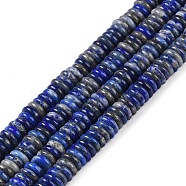 Natural Lapis Lazuli Beads Strands, Rondelle, 6~6.5x2~2.5mm, Hole: 1mm, about 181~191pcs/strand, 15.16~15.35''(38.5~39.1cm)(G-Q159-B07-01)