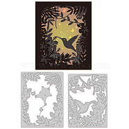 Carbon Steel Cutting Dies Stencils, for DIY Scrapbooking, Photo Album, Decorative Embossing, Paper Card, Matte Platinum Color, Bird Pattern, 12.8~13.3x10~10.8x0.08cm, 2pcs/set(DIY-WH0309-335)