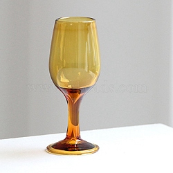 Glass Miniature Goblet Ornaments, Micro Landscape Garden Dollhouse Accessories, Pretending Prop Decorations, Dark Goldenrod, 24x63~67mm(MIMO-PW0001-153A)