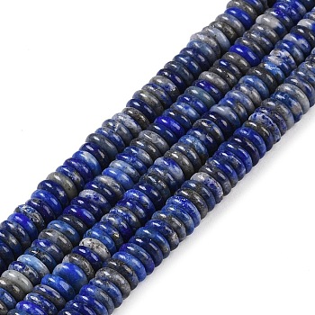 Natural Lapis Lazuli Beads Strands, Rondelle, 6~6.5x2~2.5mm, Hole: 1mm, about 181~191pcs/strand, 15.16~15.35''(38.5~39.1cm)