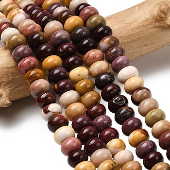 Natural Mookaite Beads Strands, Rondelle, 8.5x5.5mm, Hole: 1mm, about 73pcs/strand, 15.35''(39cm)