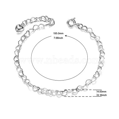 Shegrace attrayants bracelets en argent sterling plaqué rhodium 925(JB369A)-2