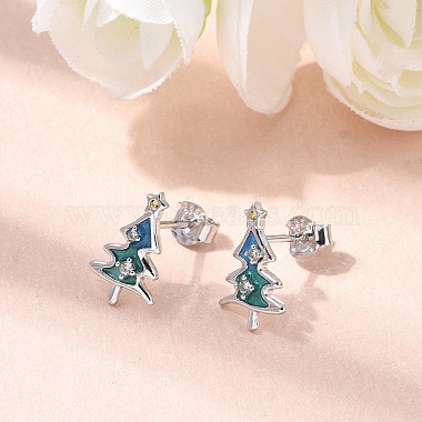 925 aretes de plata esterlina(EJEW-D342-03P)-1