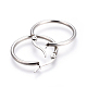 201 Stainless Steel Hoop Earrings with 304 Stainless Steel Pin(EJEW-YW0001-04-P)-2