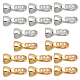 16Pcs 2 Colors Brass Micro Pave Clear Cubic Zirconia Fold Over Clasps(KK-DC0001-66)-1