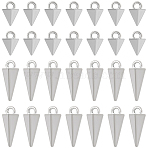 100Pcs 2 Styles Alloy Pendants, Cone Charms, Platinum, 10.5~16.5x7x6.5mm, Hole: 2mm, 50pcs/style(FIND-SC0019-86P)
