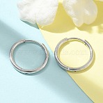 304 Stainless Steel Hoop Earrings for Women, Stainless Steel Color, 14.5x15x2mm(EJEW-M089-02P)
