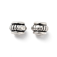 Tibetan Style Alloy Beads, Cadmium Free & Lead Free, Lantern, Antique Silver, 7x5mm, Hole: 2.5mm(FIND-Q094-27AS)