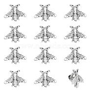 12Pcs Alloy Bees Lapel Pin, Badge for Backpack Clothes, Antique Golden, 20x26x3mm, Pin: 1mm(JEWB-CA0001-36AG)