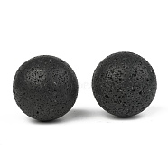 Natural Lava Rock Beads, No Hole/Undrilled, Round, for Cage Pendant Necklace Making, 50mm(G-M358-01C)