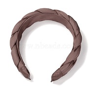 Plastic Hair Bands, with Cloth Covered, Camel, 21~30mm, Inner Diameter: 132mm(MRMJ-P010-A04)