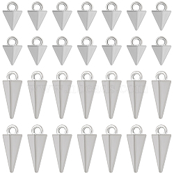 100Pcs 2 Styles Alloy Pendants, Cone Charms, Platinum, 10.5~16.5x7x6.5mm, Hole: 2mm, 50pcs/style(FIND-SC0019-86P)