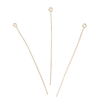 Iron Eye Pins, for Jewelry Making, Golden, 18 Gauge, 71.5~72.5x3.5x1mm, Hole: 2mm, about 1785pcs/500g