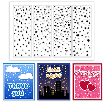 Custom PVC Plastic Clear Stamps, for DIY Scrapbooking, Photo Album Decorative, Cards Making, Mixed Shapes, 160x110mm