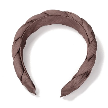 Plastic Hair Bands, with Cloth Covered, Camel, 21~30mm, Inner Diameter: 132mm