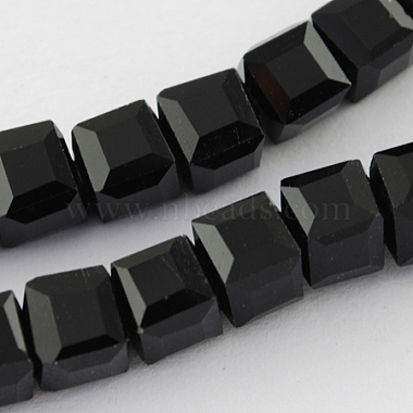3mm Black Cube Glass Beads
