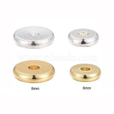 48Pcs 2 Size 2 colors Brass Spacer Beads Set(KK-LS0001-03)-2