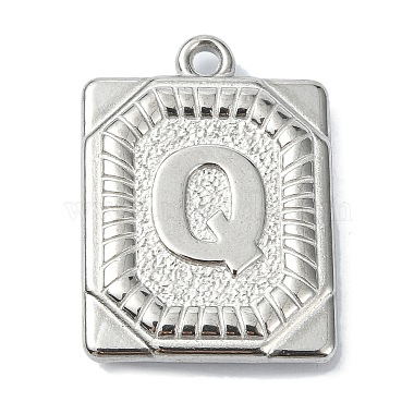 Stainless Steel Color Letter Q 304 Stainless Steel Pendants