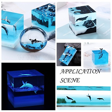 Décorations en plastique en forme de baleine(DIY-F066-17)-3