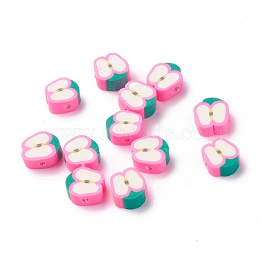 Hot Pink Fruit Polymer Clay Beads