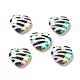 UV Plating Opaque Rainbow Iridescent Acrylic Beads(PACR-D069-05)-1