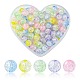 100Pcs 5 Colors Transparent Crackle Acrylic Beads(CACR-FS0001-02)-1