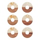 Transparent Resin & Walnut Wood Pendants(RESI-CJ0001-50)-1