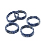 Natural Blue Spot Jasper Rectangle Beaded Stretch Bracelet, Gemstone Jewelry for Women , Inner Diameter: 2-1/8~2-1/4 inch(5.5~5.7cm)