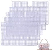 Plastic Mesh Canvas Sheets, Bag Bottom Shaper Pads, Purse Making Template, for Yarn Crochet, Embroidery Craft, White, 361x232x1.6mm(DIY-WH0581-56A)