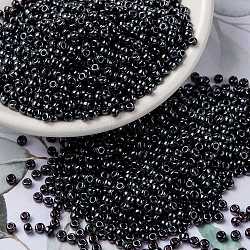 MIYUKI Round Rocailles Beads, Japanese Seed Beads, 8/0, (RR171) Dark Smoky Amethyst Luster, 3mm, Hole: 1mm, about 2111~2277pcs/50g(SEED-X0055-RR0171)