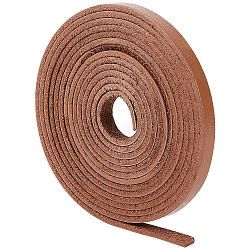 2M Flat Leather Cord, for Jewelry Making, Camel, 6x2mm, about 2.19 Yards(2m)/pc(LC-WH0007-07A-02)