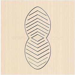 Wood Cutting Dies, with Steel, for DIY Scrapbooking/Photo Album, Decorative Embossing DIY Paper Card, Geometric Pattern, 80x80mm(DIY-WH0178-008)
