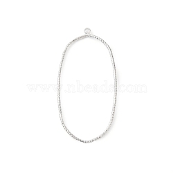 Brass Open Back Bezel Big Pendants, Nickel Free, for DIY UV Resin,, Oval, Real Platinum Plated, 51.5x24.5x2mm, Hole: 1.8mm(KK-O144-11P)