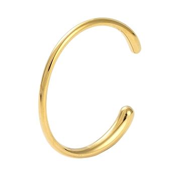 304 Stainless Steel Open Cuff Bangles for Women, Golden, 1/8~1/4 inch(0.4~0.75cm), Inner Diameter: 2-3/8x2-1/8 inch(5.9x5.4cm)