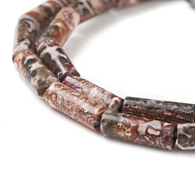 Chapelets de perles de jaspe en peau de léopard naturel(G-F247-27)-3