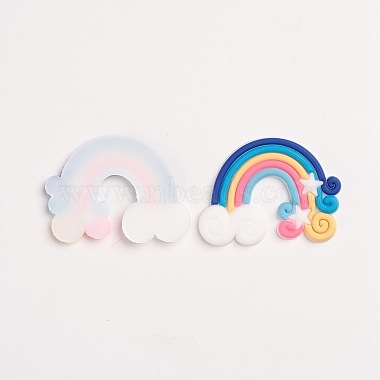 Colorful Rainbow Resin Cabochons