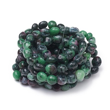 Natural Ruby in Zoisite Stretch Beaded Bracelets(X-BJEW-K213-C07)-2