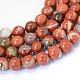 Jaspe rouge naturel brins de perles rondes(X-G-E334-6mm-27)-1