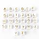 156pcs 26 perles de lettres acryliques de placage blanc de style(SACR-YW0001-02)-2