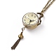 Ronde en alliage de montre de poche collier pendentif en quartz(X-WACH-N011-07A)-2