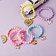 Candy Color Acrylic Round Beads Stretch Bracelets Set with Rainbow Color Enamel Charms for Kids(BJEW-PH01488)-3