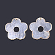 Pendentifs shell capiz plaqué or bord(SHEL-S276-57)-2