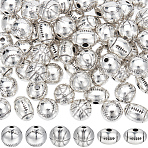 73Pcs 3 Styles Tibetan Style Alloy Beads, Antique Silver, Sports, 10~12x8~9mm, Hole: 1.8~2mm, 25pcs/style(TIBEB-SC0001-39)