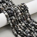 Natural Picasso Jasper Beads Strands, Nuggets, Tumbled Stone, 8~10x8~10x4.5~6.5mm, Hole: 0.8~0.9mm, about 48~50pcs/strand, 15.67''~16.18''(39.8~41.1cm)(G-K398-A01-01)