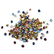 Resin Rhinestone Pointed Back Cabochons, Nail Art Decoration Accessories, Diamond, Mixed Color, 3x2mm, about 454pcs/set(MRMJ-XCP0001-62)