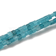 Natural Aquamarine Beads Strands, Cube, 2~2.5x2.5~3.5x2.5~3mm, Hole: 0.4mm, about 157~165pcs/strand, 14.96~15.75''(38~40cm)(G-B064-A09)