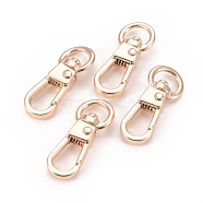 Alloy Swivel Clasps, Swivel Snap Hook, Golden, 31.5x12.5x6mm, Hole: 4.5x8.5mm(PALLOY-WH0070-29G)