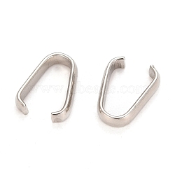 201 Stainless Steel Quick Link Connectors, Stainless Steel Color, 10x2mm(STAS-H121-15P)