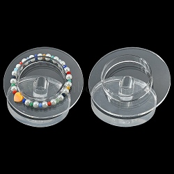 Organic Glass Bracelets/Bangles Display Racks, Clear, 78x79x44mm(X-BDIS-N001-02)